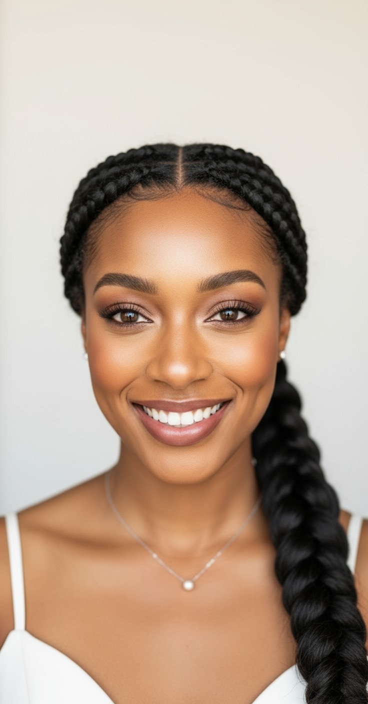 After Mermaid Braid Wedding Hair